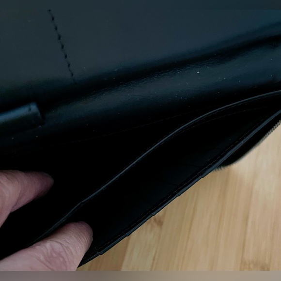 Halogen Genuine Leather Accordion Zip Wallet Wristlet Clutch Nordstrom - Picture 7 of 16